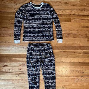 Burts Bees Women's Pajamas XS in Frozen Fair Isle Print